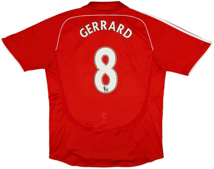 2006-08 Liverpool Home Shirt Gerrard #8 - 5/10 - (XL)