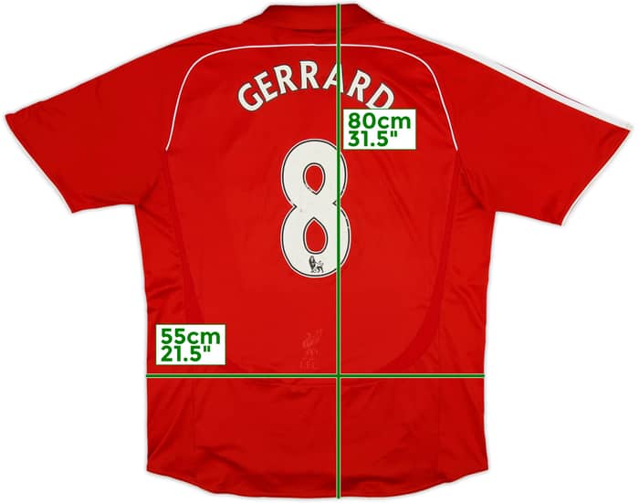 2006-08 Liverpool Home Shirt Gerrard #8 - 5/10 - (XL)