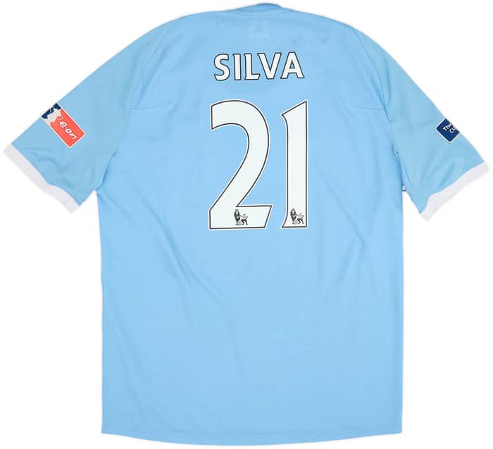 2010-11 Manchester City Home Shirt Silva #21 - 6/10 - (XL)