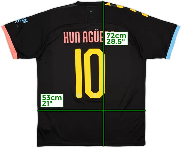 2019-20 Manchester City Away Shirt Kun Aguero #10 - 10/10 - (L)
