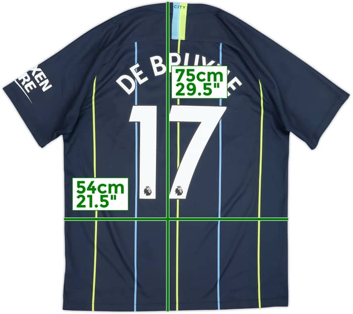 2018-19 Manchester City Away Shirt De Bruyne #17 - 6/10 - (L)