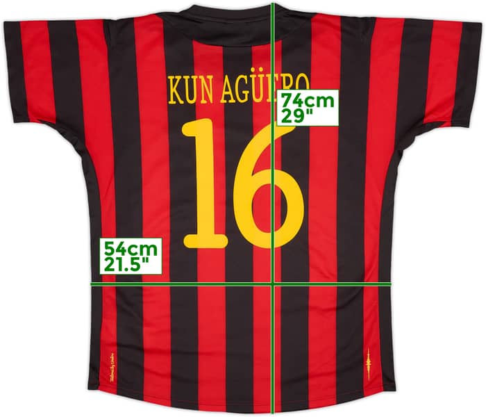 2011-12 Manchester City Away Shirt Kun Aguero #16 - 8/10 - (L)