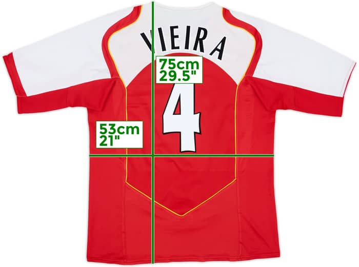 2004-05 Arsenal Home Shirt Vieira #4 - 8/10 - (L)