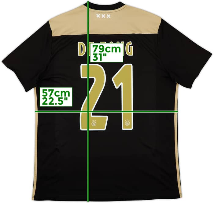 2018-19 Ajax Away Shirt De Jong #21 - 8/10 - (XL)