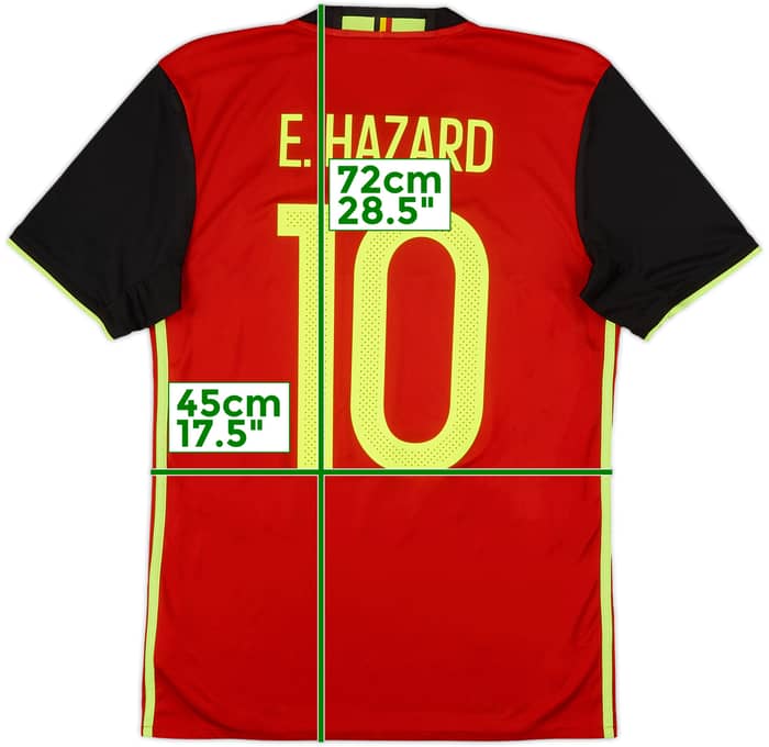 2016-17 Belgium Home Shirt E. Hazard #10 - 10/10 - (S)