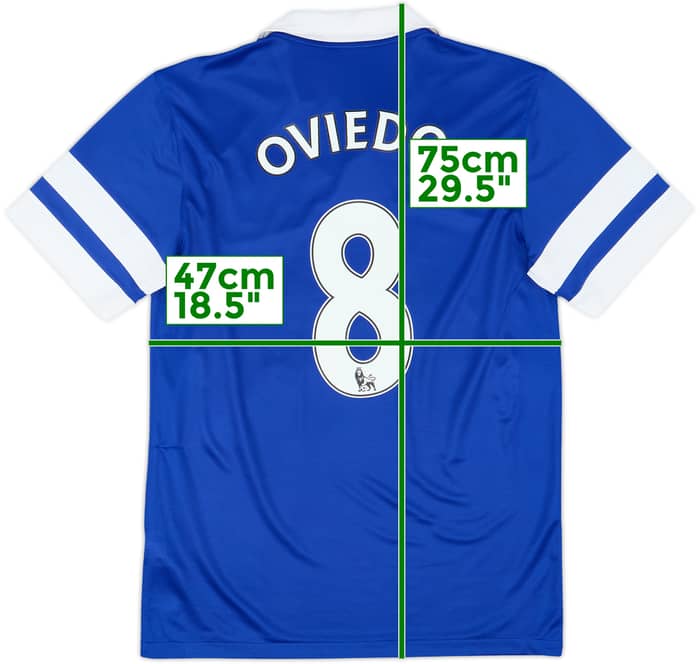2013-14 Everton Home Shirt Oviedo #8 - 8/10 - (S)