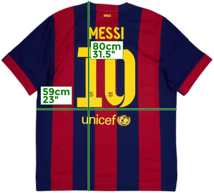 2014-15 Barcelona Camiseta Local Messi #10 - 9/10 - (XL)