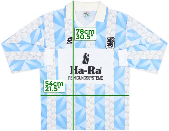 Camiseta de local L/S firmada del 1860 Munich 1993-94 - 8/10 - (L)