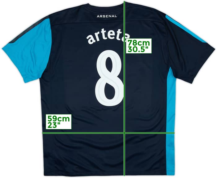 2011-12 Arsenal Away Shirt Arteta #8 - 8/10 - (XL)