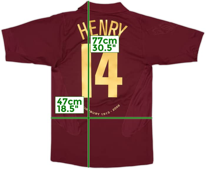 2005-06 Arsenal Camiseta de local Henry #14 - 8/10 - (S)
