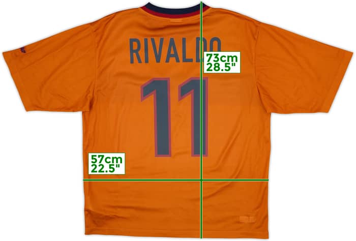 1998-00 Barcelona Basic Third Shirt Rivaldo #11 - 8/10 - (L)