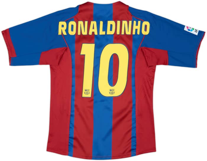 2004-05 Barcelona Home Shirt Ronaldinho #10 - 8/10 - (S)