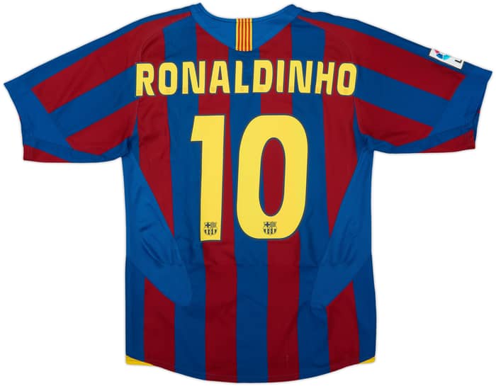2005-06 Barcelona Camiseta Local Ronaldinho #10 - 8/10 - (S)