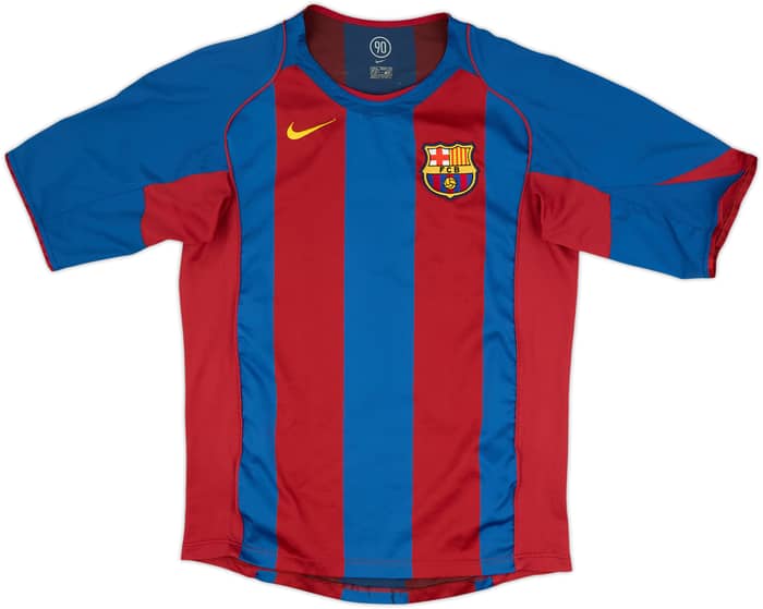 2004-05 Barcelona Home Shirt Ronaldinho #10 - 9/10 - (M)