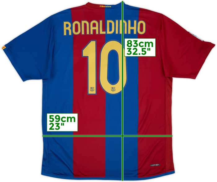 2006-07 Barcelona Home Shirt Ronaldinho #10 - 9/10 - (XL)