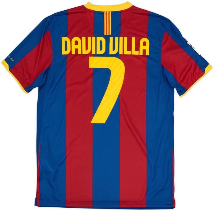 2010-11 Barcelona Home Shirt David Villa #7 - 8/10 - (M)