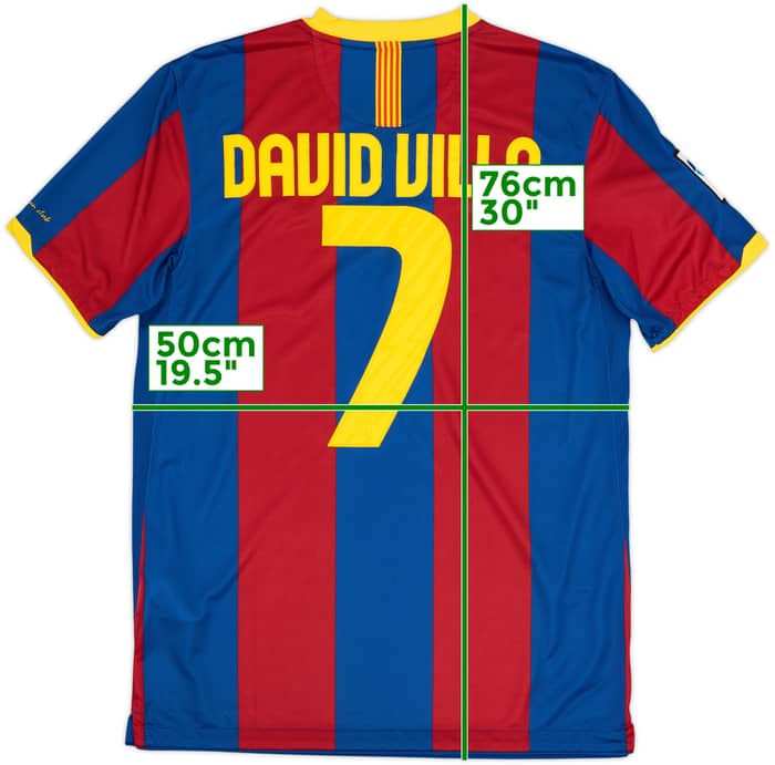 2010-11 Barcelona Home Shirt David Villa #7 - 8/10 - (M)