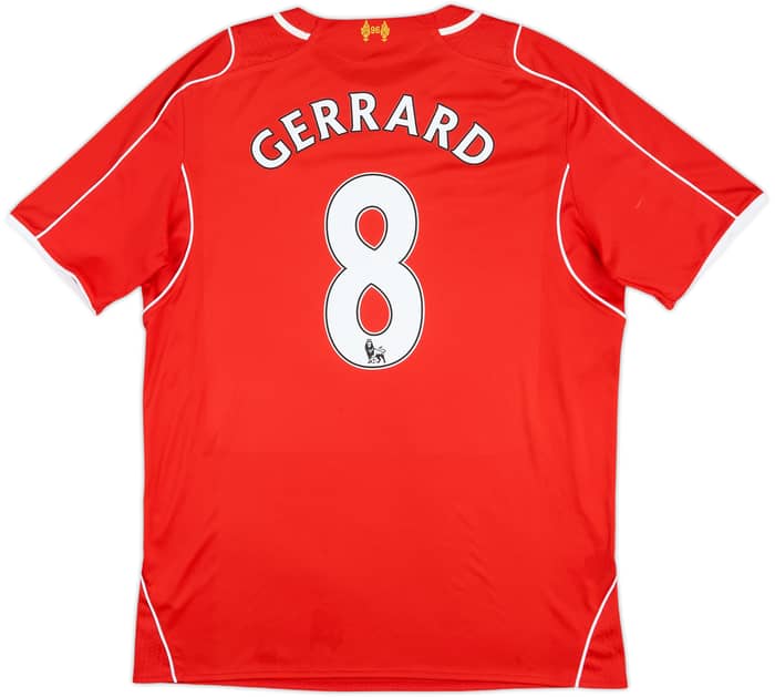 2014-15 Liverpool Home Shirt Gerrard #8 - 5/10 - (XL)