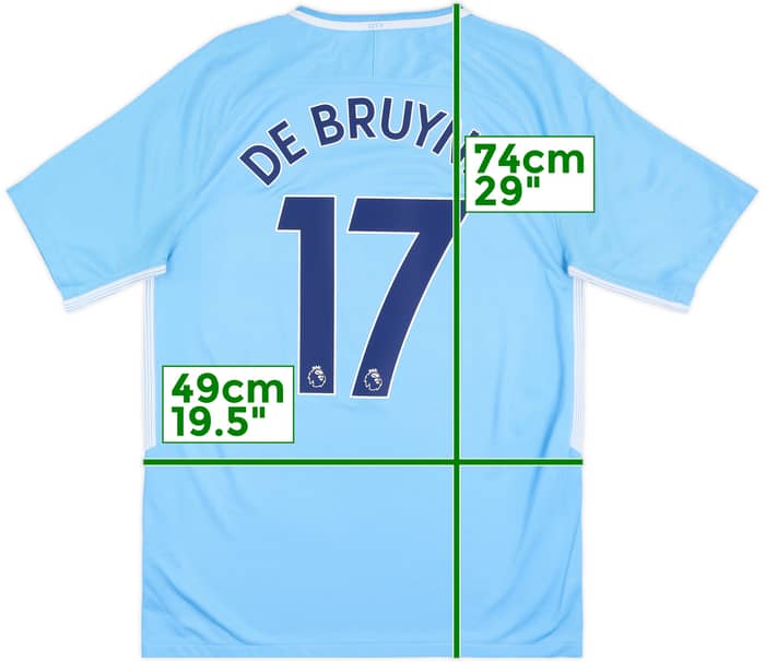 2017-18 Manchester City Home Shirt De Bruyne #17 - 7/10 - (L)