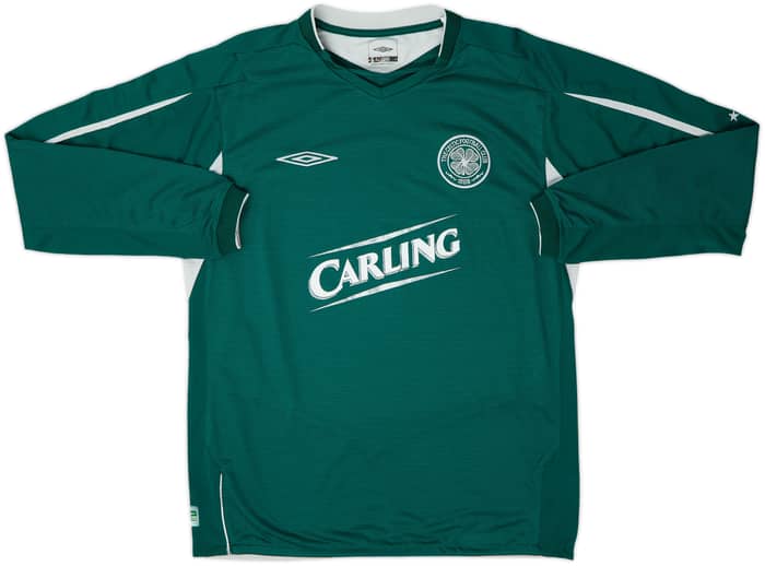 2004-05 Celtic Away L/S Shirt Juninho #7 - 7/10 - (M)