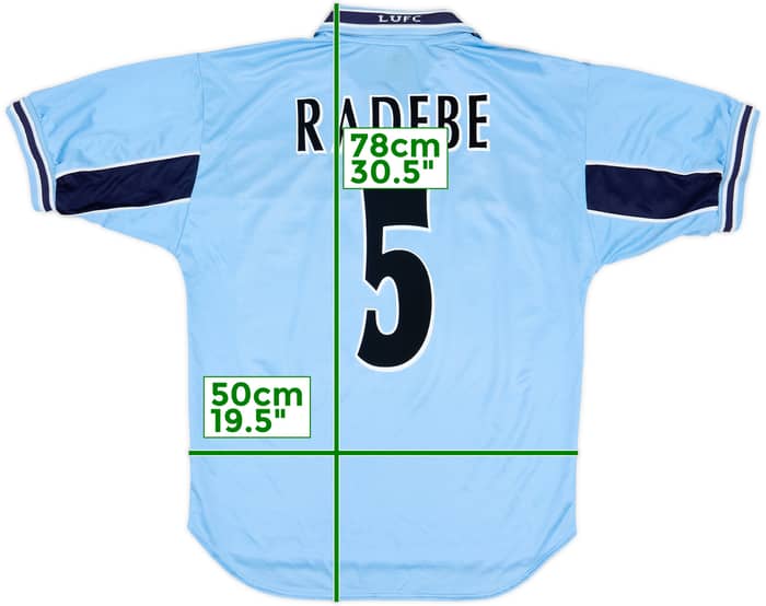 1999-00 Leeds United Away Shirt Radebe #5 - 8/10 - (M)