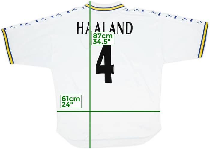 Camiseta de local del Leeds United 1998-00 Haaland #4 - 8/10 - (XL)