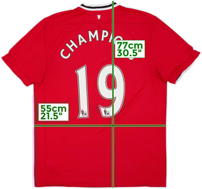 2011-12 Manchester United Home Shirt Champions #19 - 5/10 - (XL)