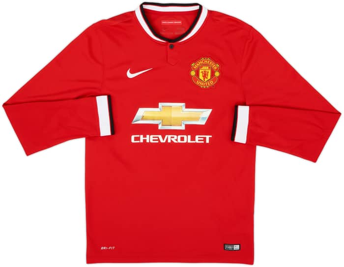 2014-15 Manchester United Home L/S Shirt Rooney #10 - 8/10 - (S)
