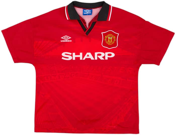 1994-96 Manchester United Home Shirt Cantona #7 - 8/10 - (M)