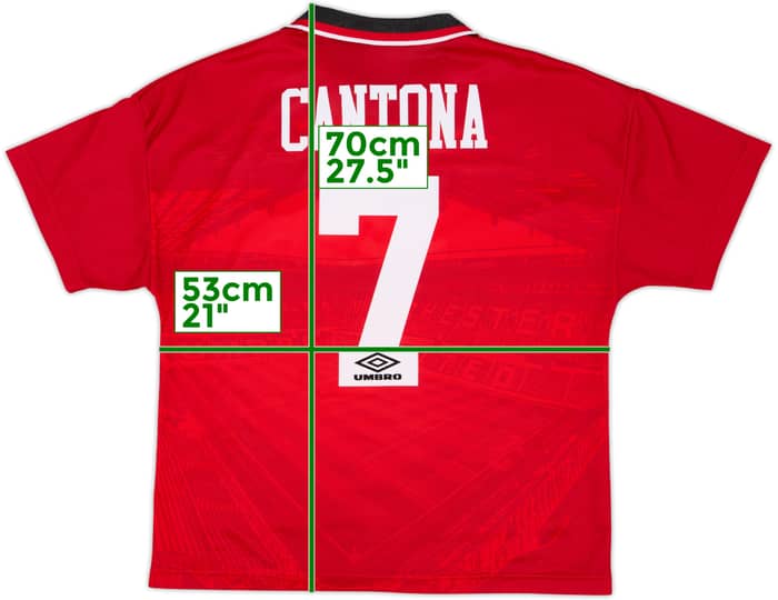 1994-96 Manchester United Home Shirt Cantona #7 - 8/10 - (M)
