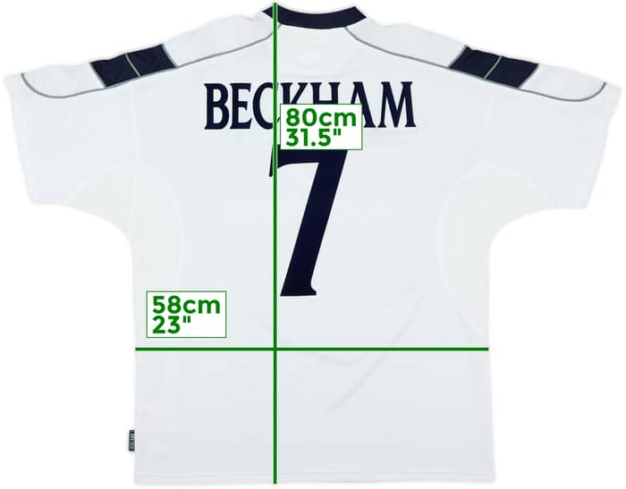 2000-01 Manchester United Camiseta de Visitante Beckham #7 - 8/10 - (XL)