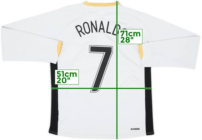 2006-08 Manchester United Away L/S Shirt Ronaldo #7 - 6/10 - (M)