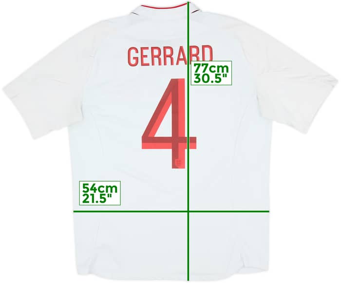 2012-13 England Home Shirt Gerrard #4 - 8/10 - (L)