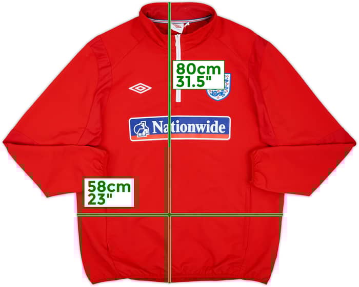 2010-11 England Umbro 1/4 Zip Drill Top - 9/10 - (XL)