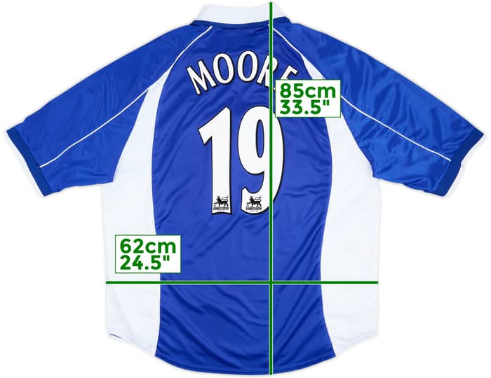 2000-02 Everton Home Shirt Moore #19 - 7/10 - (XXL)