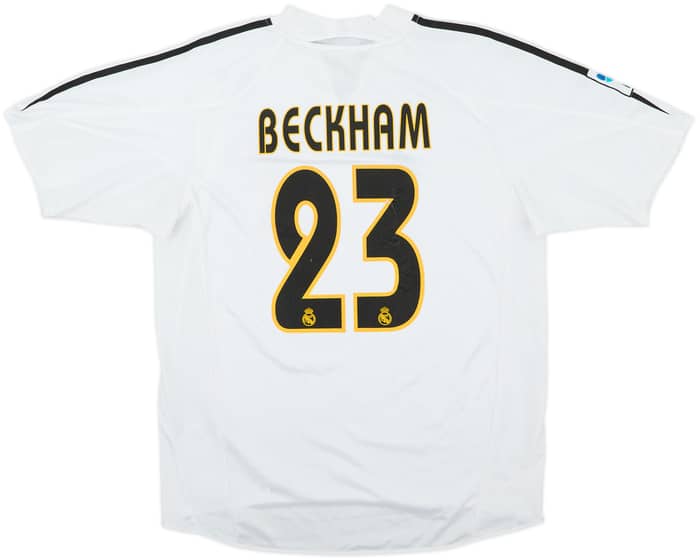 2004-05 Real Madrid Home Shirt Beckham #23 - 6/10 - (M)