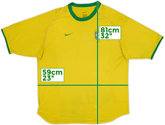 2000-02 Brazil Home Shirt - 4/10 - (XL)