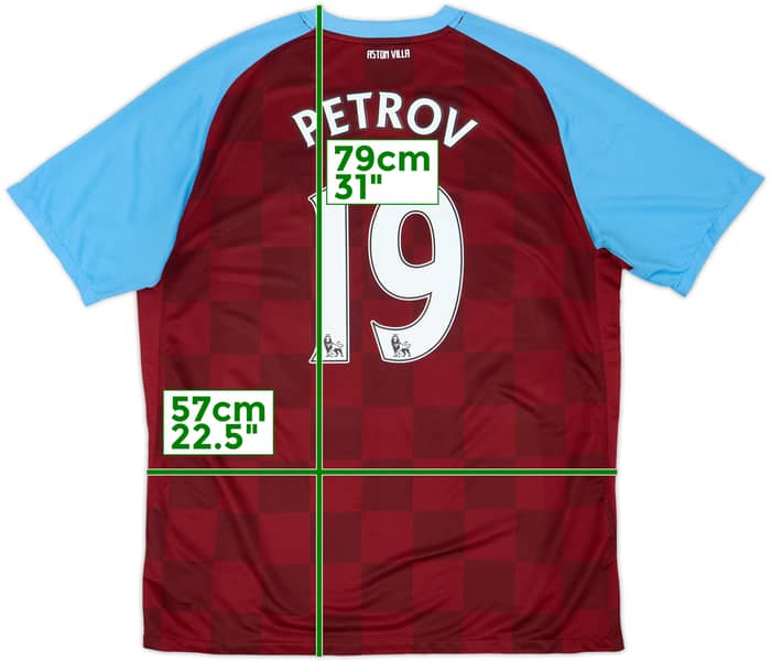 2011-12 Aston Villa Home Shirt Petrov #19 - 6/10 - (XL)