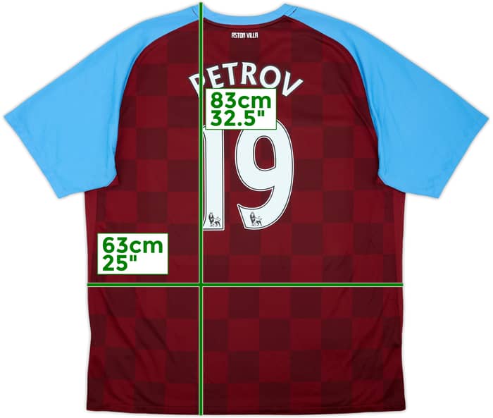 2011-12 Aston Villa Home Shirt Petrov #19 - 9/10 - (XXL)