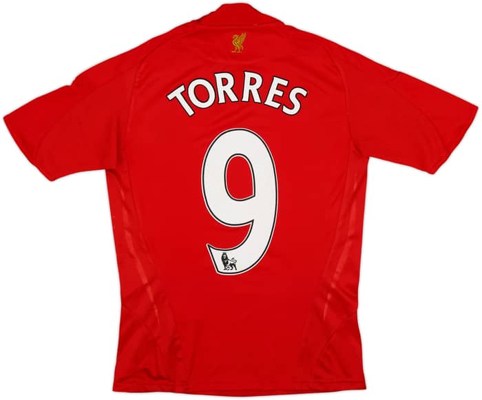 Camiseta de local del Liverpool 2008-10 Torres #9 - 5/10 - (Niños S)