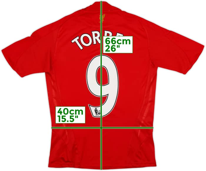Camiseta de local del Liverpool 2008-10 Torres #9 - 5/10 - (Niños S)