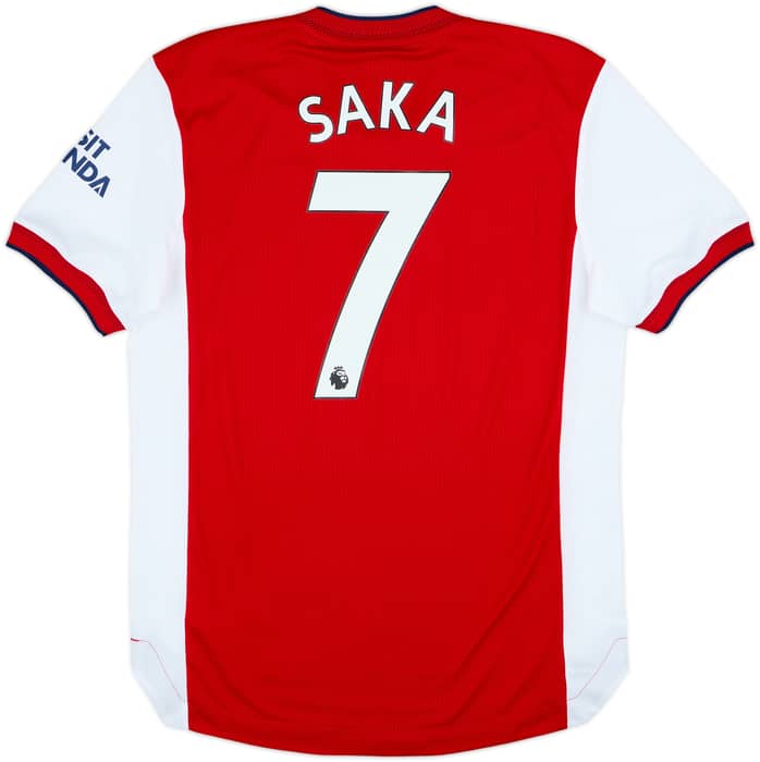 2021-22 Arsenal Authentic Home Shirt Saka #7 - 9/10 - (M)