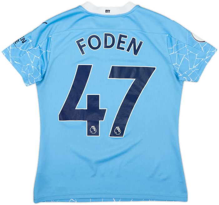 2020-21 Manchester City Home Shirt Foden #47 - 8/10 - (Women's S)