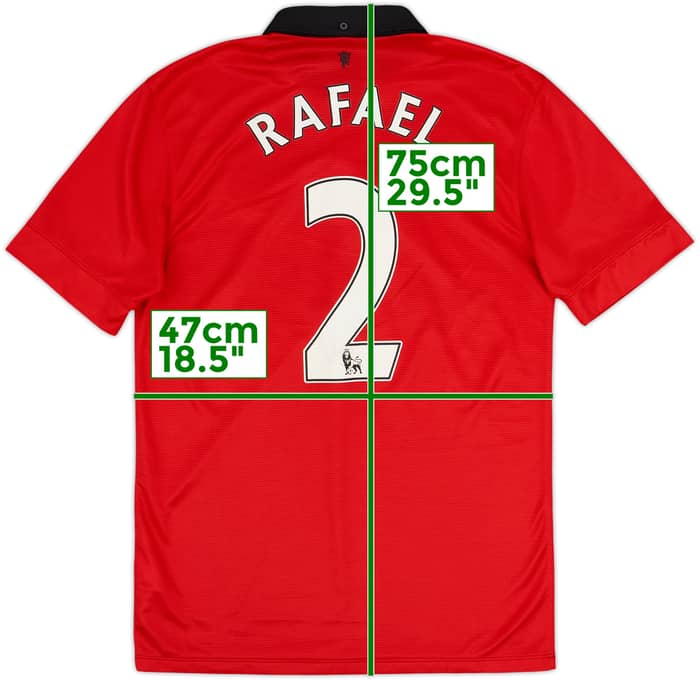 2013-14 Manchester United Home Shirt Rafael #2 - 6/10 - (S)