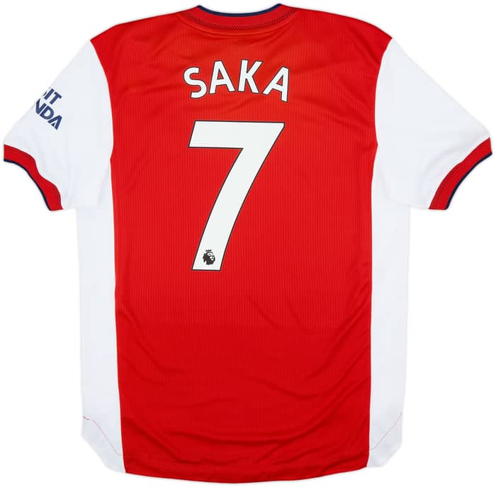 2021-22 Arsenal Authentic Home Shirt Saka #7 - 7/10 - (M)