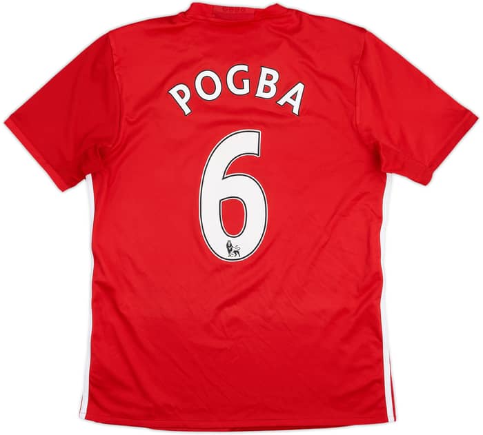 2016-17 Manchester United Home Shirt Pogba #6 - 8/10 - (M)