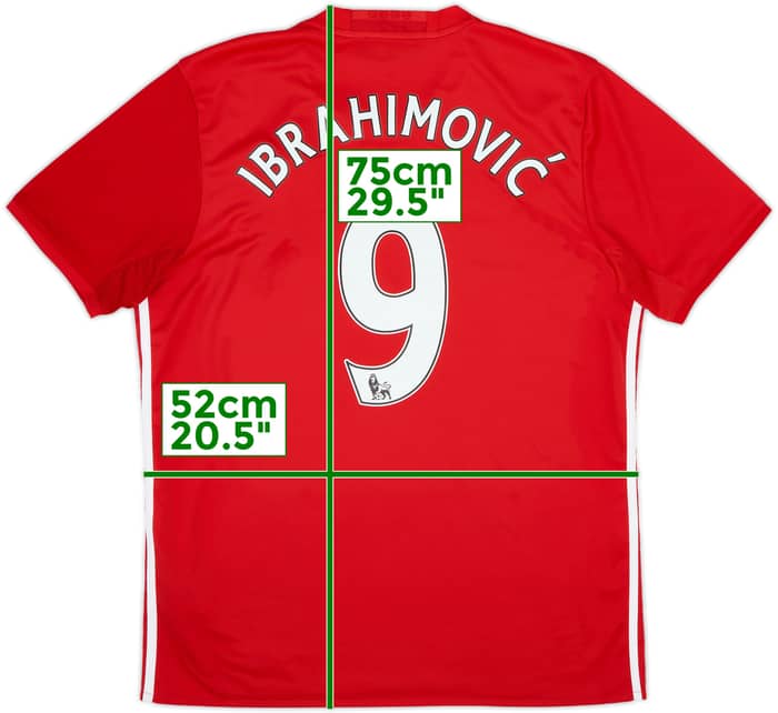 Camiseta de local del Manchester United 2016-17 Ibrahimovic #9 - 8/10 - (L)