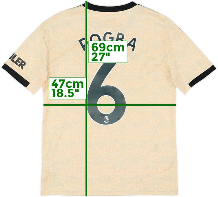 2019-20 Manchester United Away Shirt Pogba #6 - 6/10 - (XL.Boys)