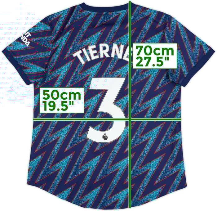 2021-22 Arsenal Third Shirt Tierney #3 - 5/10 - (Women's L)
