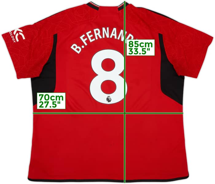 2023-24 Manchester United Home Shirt B.Fernandes #8 - 6/10 - (3XL)